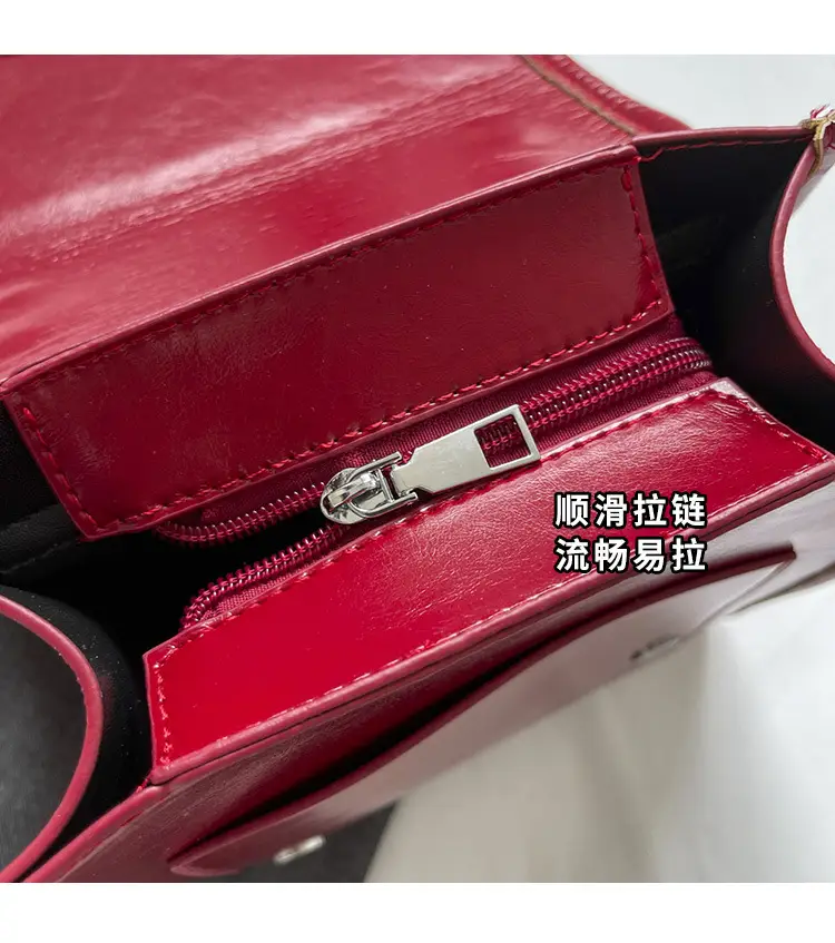 Red Shoulder Bag Women 2024 College Style All-match — feature 5