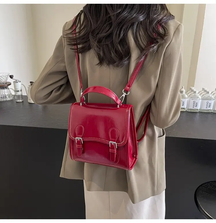 Red Shoulder Bag Women 2024 College Style All-match — feature 7
