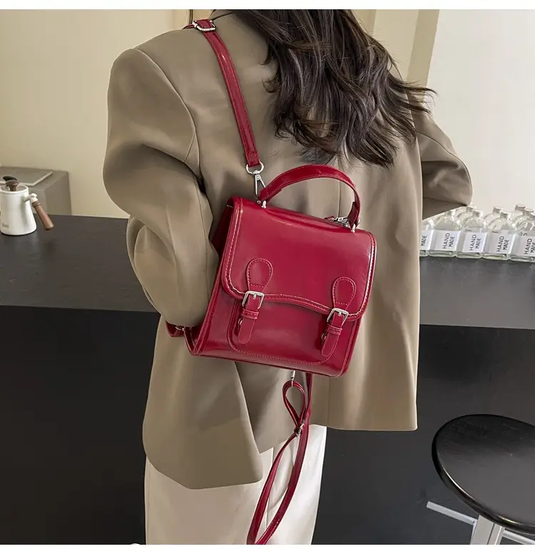 Red Shoulder Bag Women 2024 College Style All-match — feature 9
