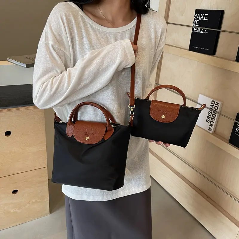 Women's 2024 Shoulder Crossbody Bag Brown Oxford Cloth