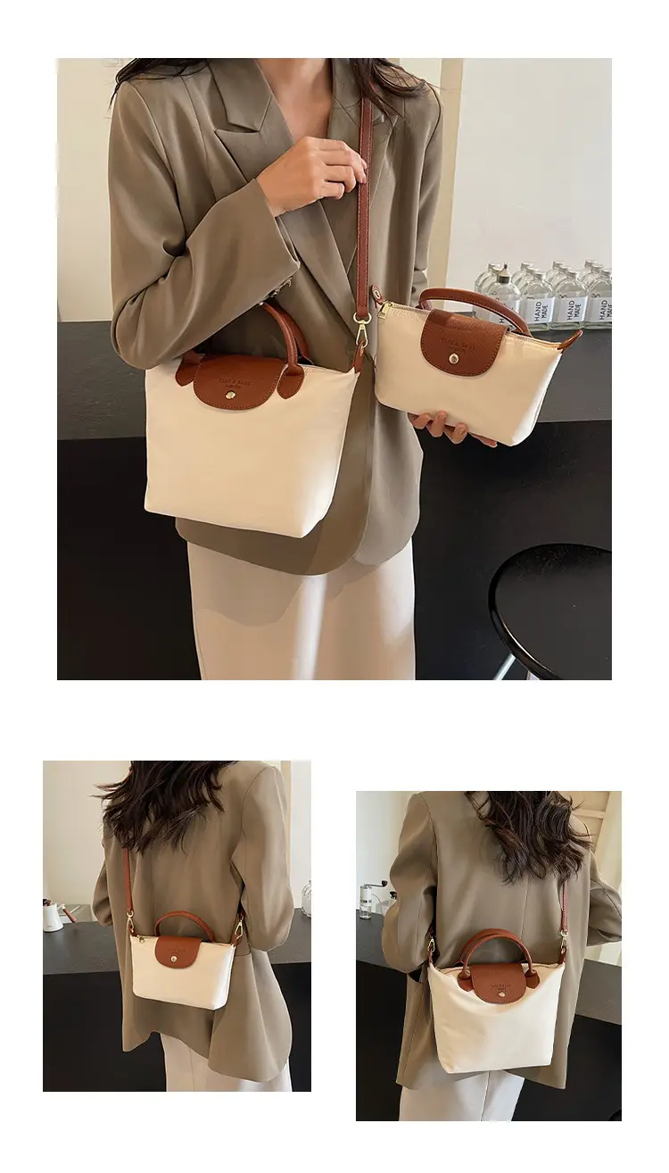 Women's 2024 Shoulder Crossbody Bag Brown Oxford Cloth — feature 10