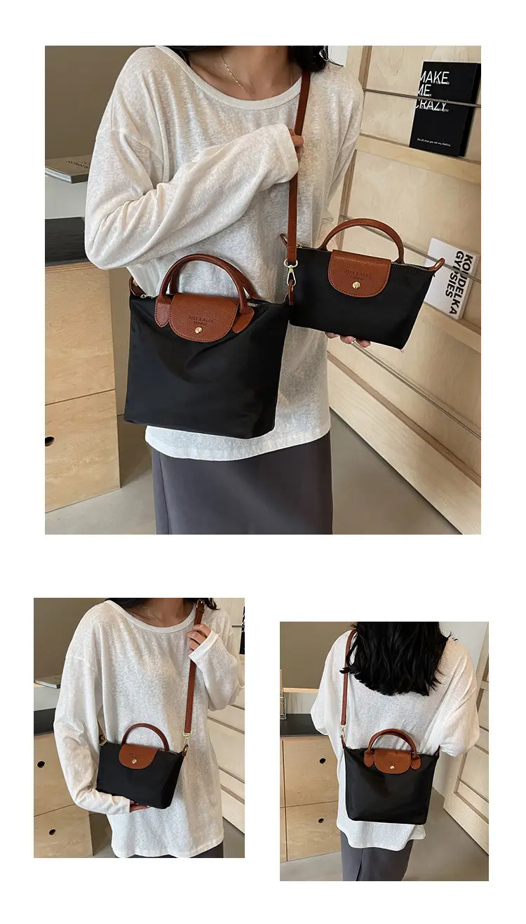 Women's 2024 Shoulder Crossbody Bag Brown Oxford Cloth — feature 11