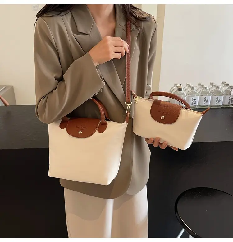 Women's 2024 Shoulder Crossbody Bag Brown Oxford Cloth — feature 16