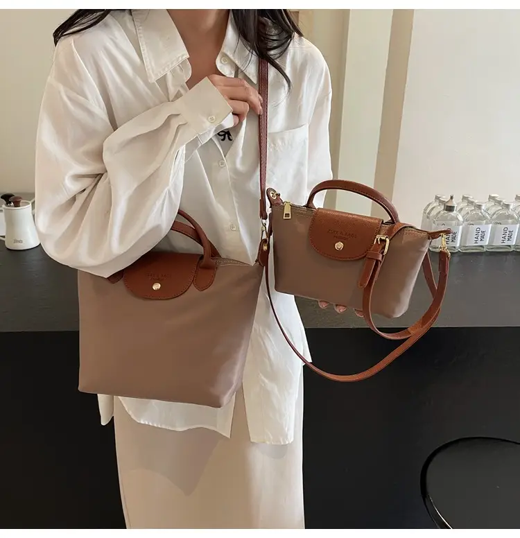 Women's 2024 Shoulder Crossbody Bag Brown Oxford Cloth — feature 22