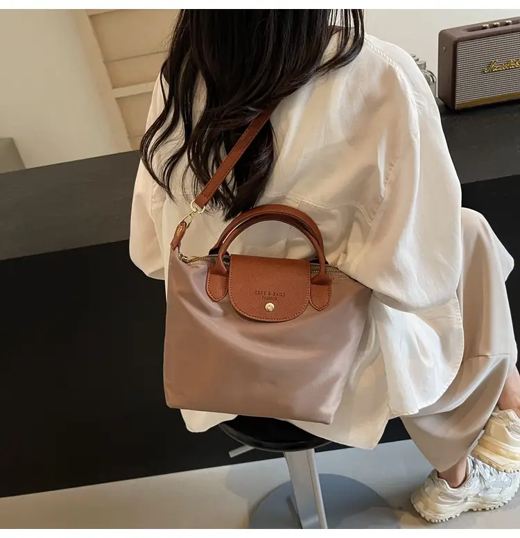 Women's 2024 Shoulder Crossbody Bag Brown Oxford Cloth — feature 24