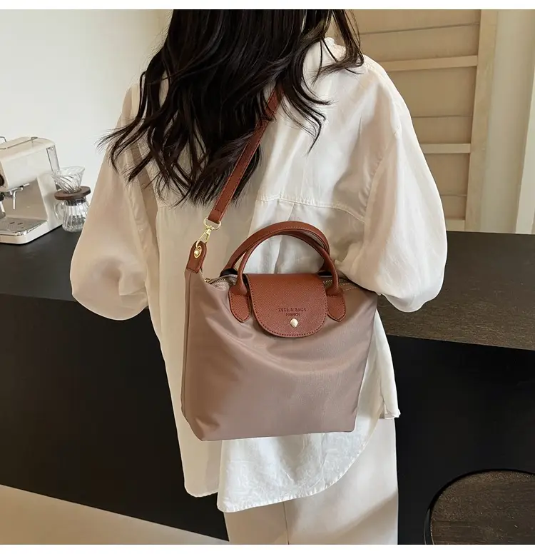 Women's 2024 Shoulder Crossbody Bag Brown Oxford Cloth — feature 25