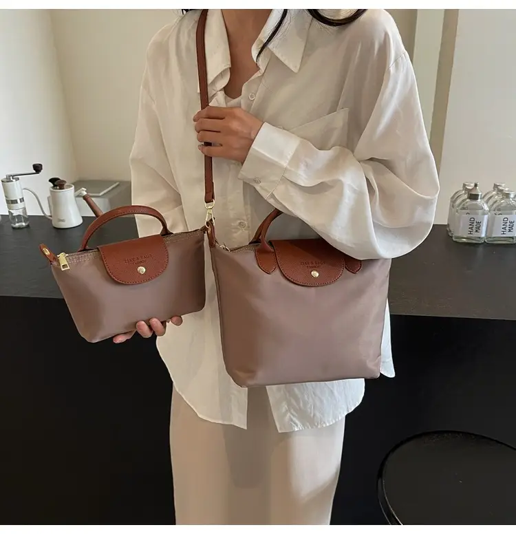 Women's 2024 Shoulder Crossbody Bag Brown Oxford Cloth — feature 26