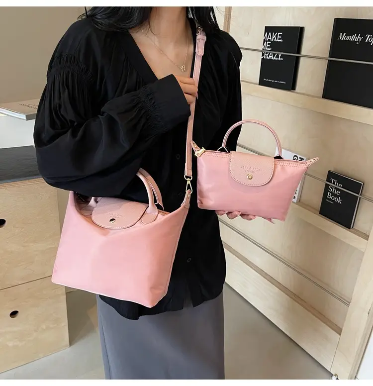 Women's 2024 Shoulder Crossbody Bag Brown Oxford Cloth — feature 34