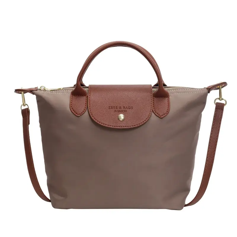 Women's 2024 Shoulder Crossbody Bag Brown Oxford Cloth
