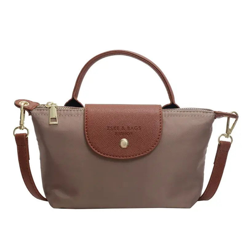 Women's 2024 Shoulder Crossbody Bag Brown Oxford Cloth
