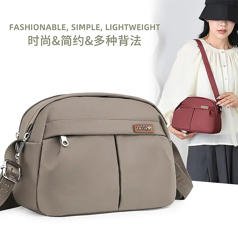 Women Crossbody Bag Grey Solid Color - Image 13