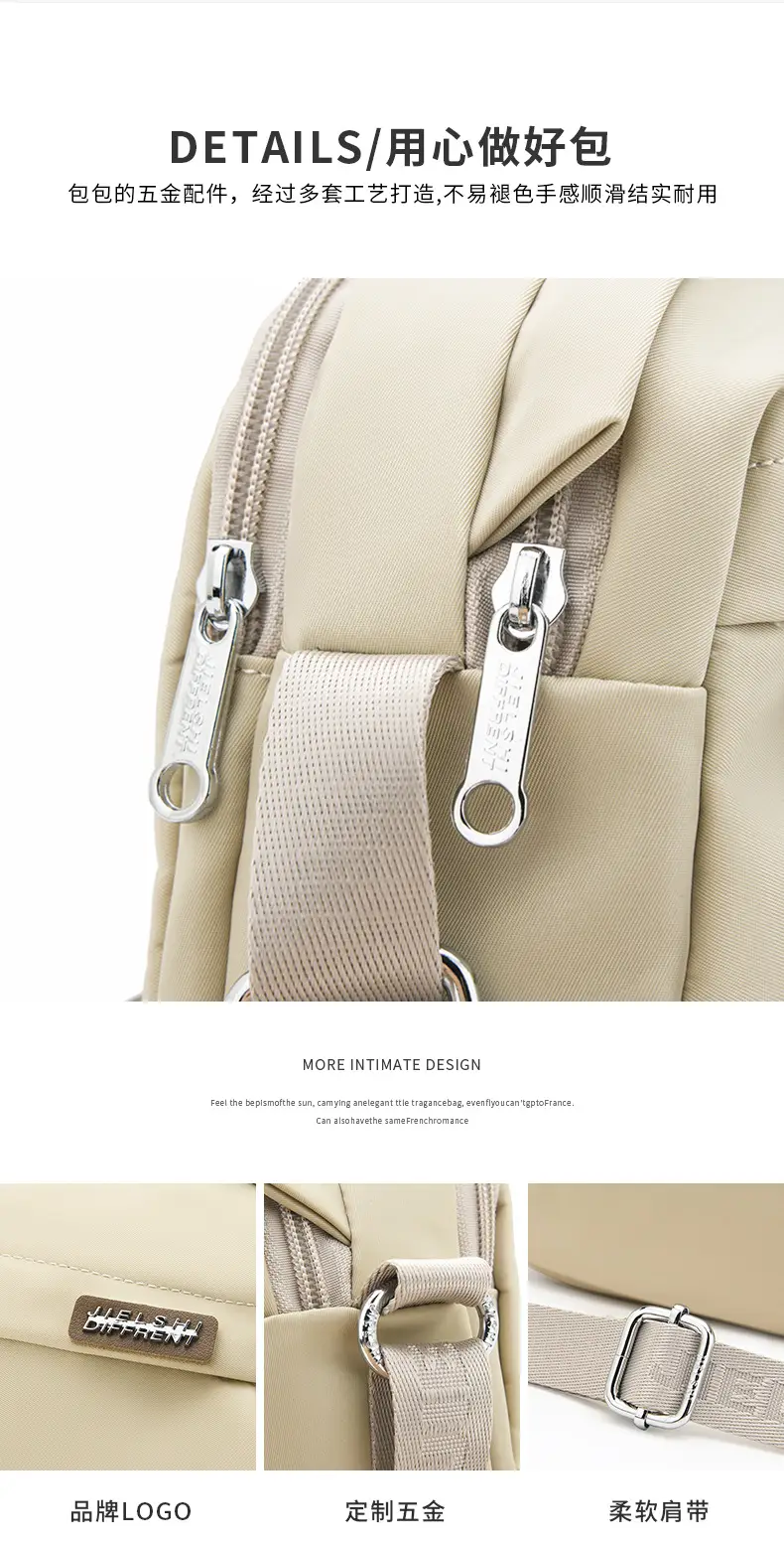 Women Crossbody Bag Grey Solid Color — feature 13