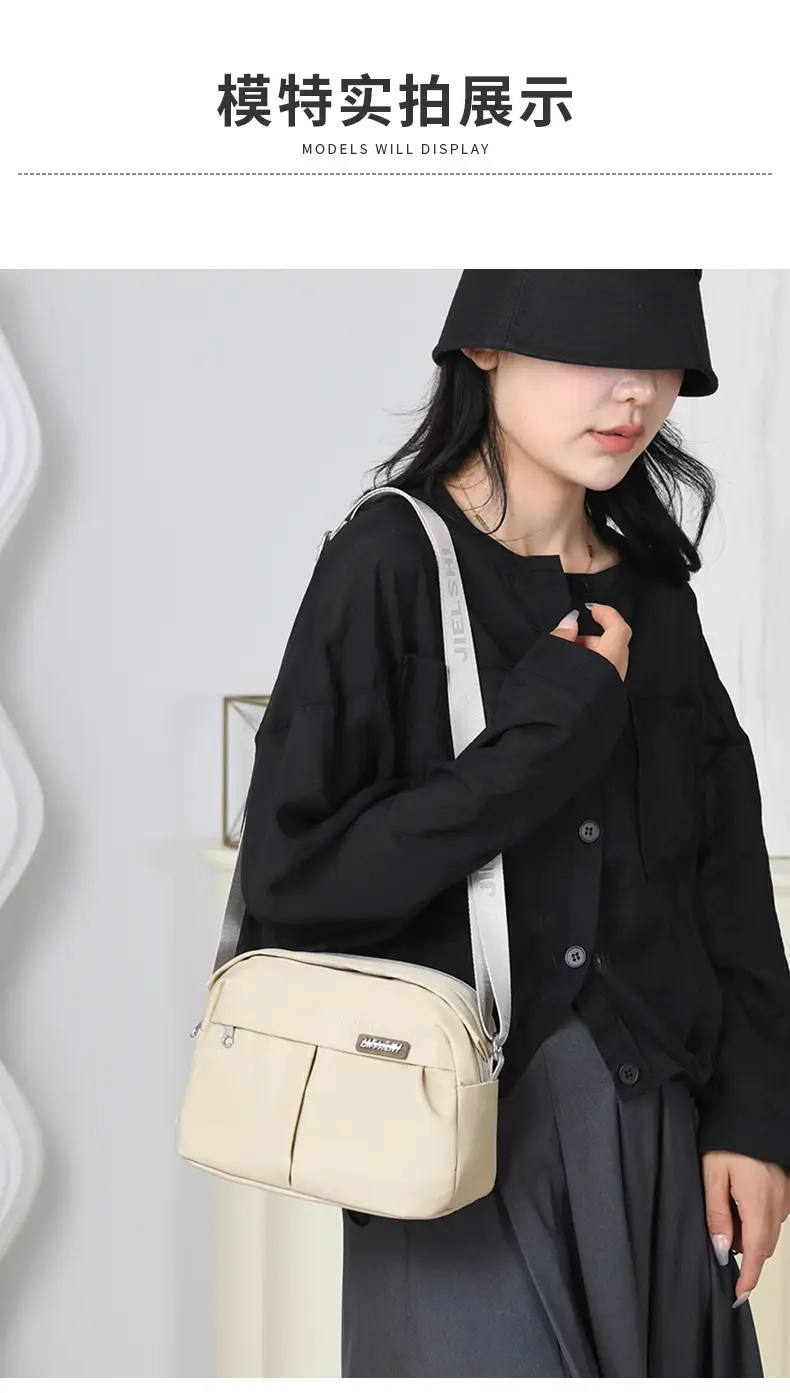 Women Crossbody Bag Grey Solid Color — feature 18