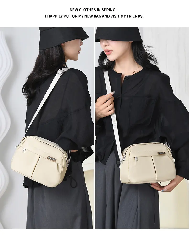 Women Crossbody Bag Grey Solid Color — feature 19