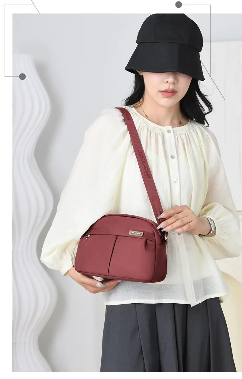 Women Crossbody Bag Grey Solid Color — feature 22