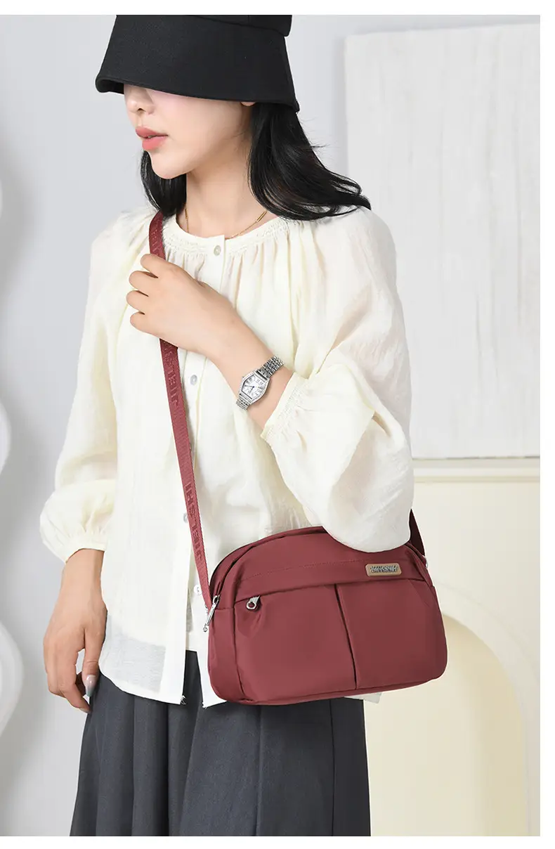 Women Crossbody Bag Grey Solid Color — feature 24