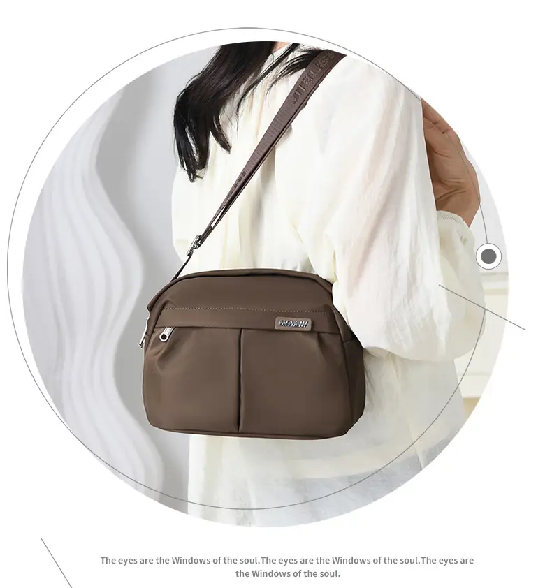 Women Crossbody Bag Grey Solid Color — feature 25