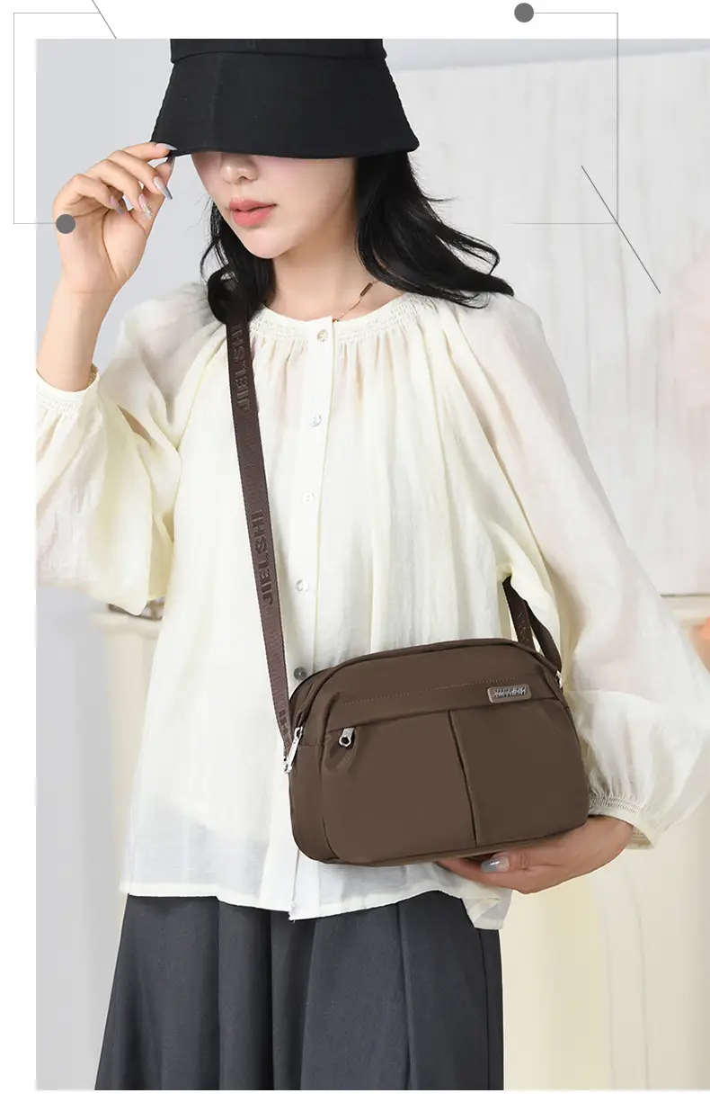 Women Crossbody Bag Grey Solid Color — feature 26