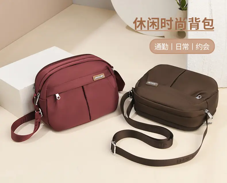 Women Crossbody Bag Grey Solid Color — feature 4