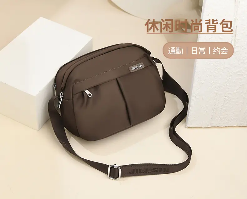 Women Crossbody Bag Grey Solid Color — feature 6