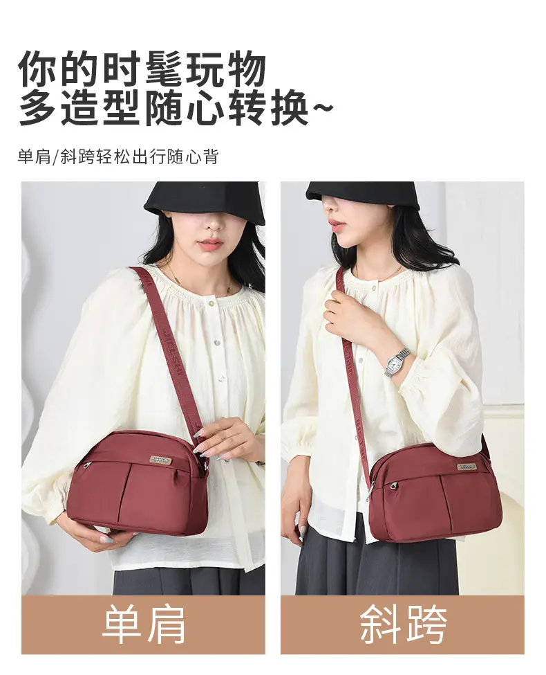 Women Crossbody Bag Grey Solid Color — feature 7