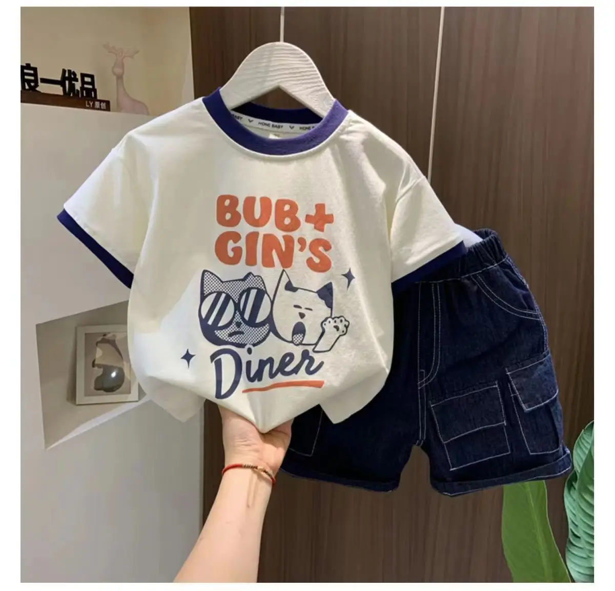 Baby Boy Blue Graphic T-Shirt Shorts Set Summer 2024 — feature 11