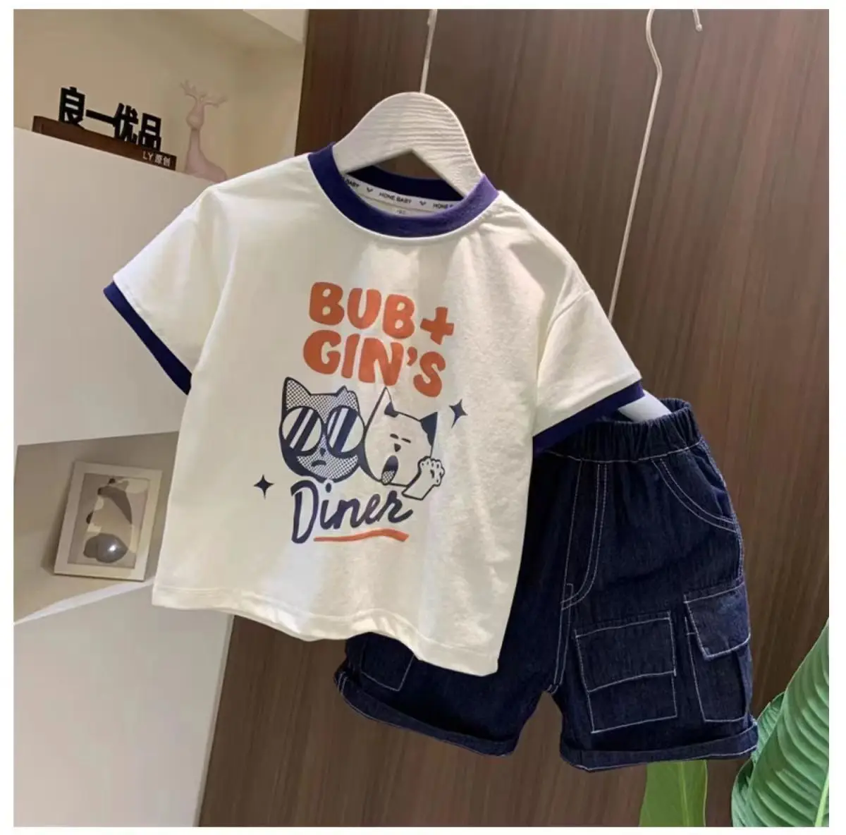 Baby Boy Blue Graphic T-Shirt Shorts Set Summer 2024 — feature 13