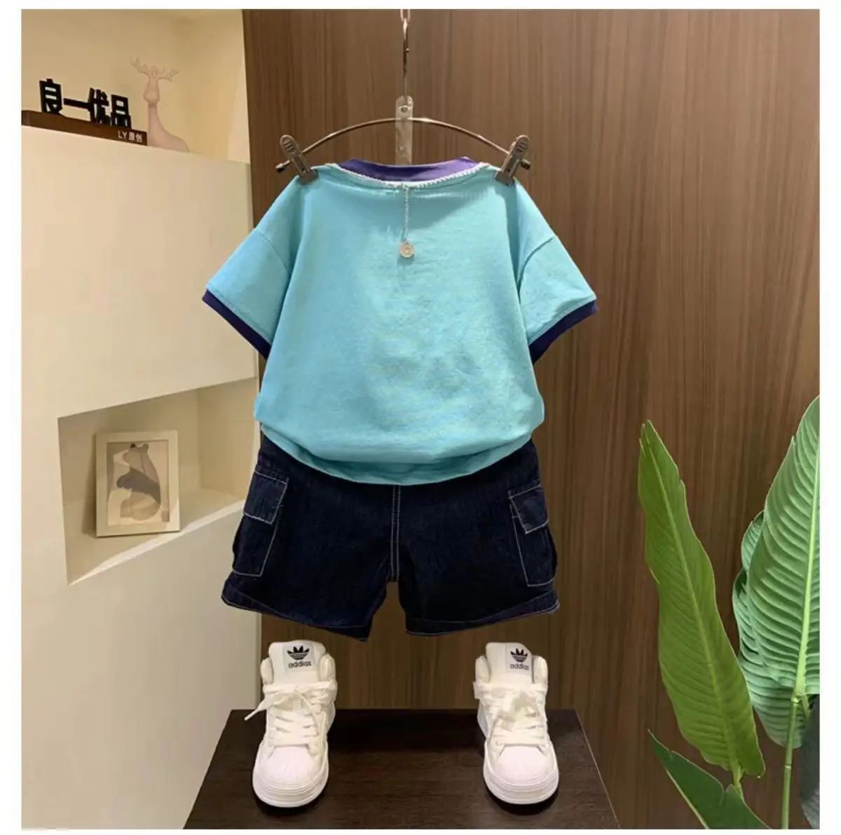 Baby Boy Blue Graphic T-Shirt Shorts Set Summer 2024 — feature 17