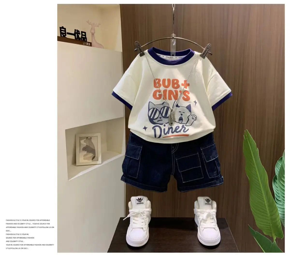 Baby Boy Blue Graphic T-Shirt Shorts Set Summer 2024 — feature 8