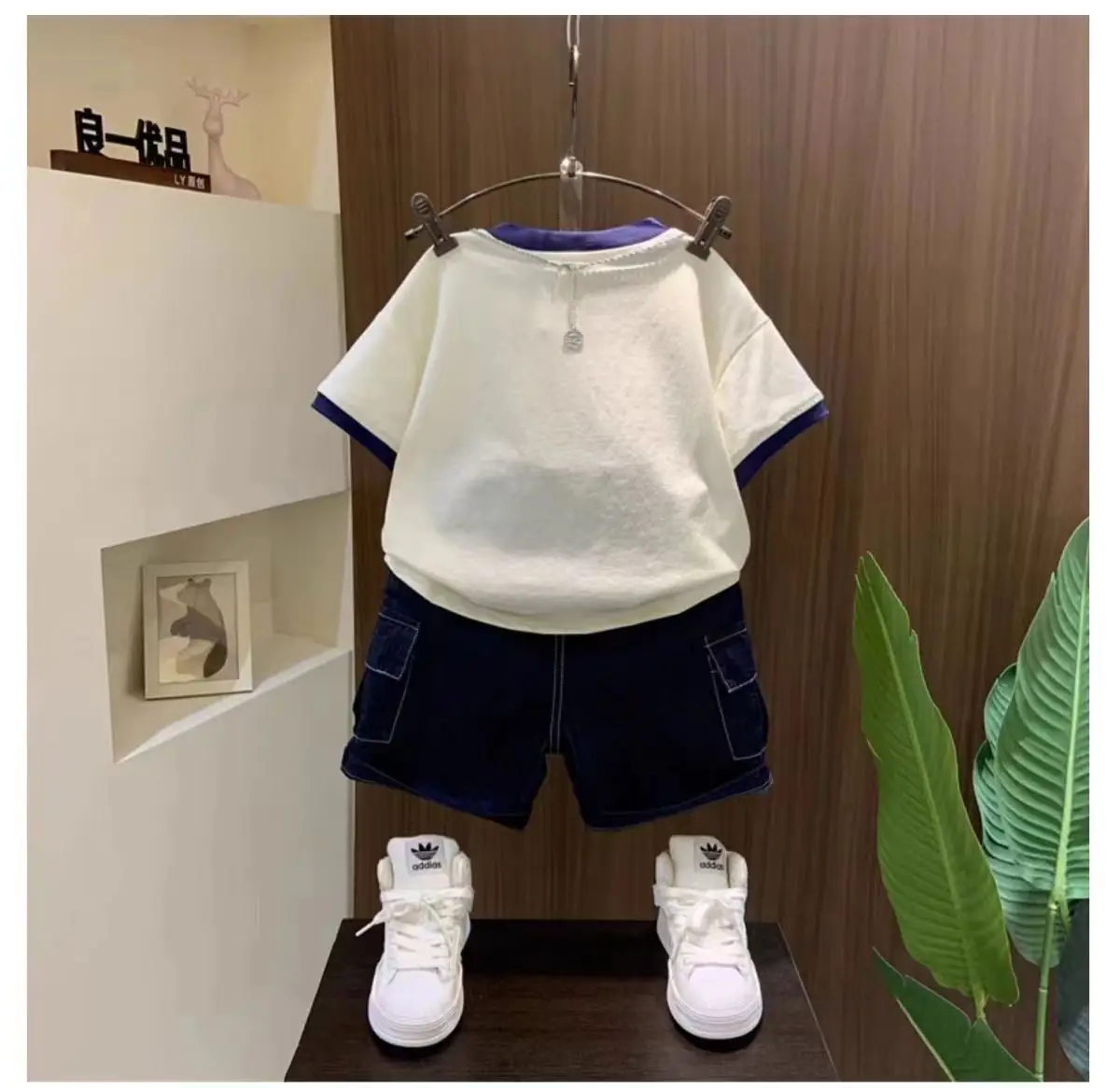 Baby Boy Blue Graphic T-Shirt Shorts Set Summer 2024 — feature 9
