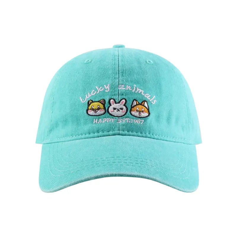 Children's Blue Animal Embroidered Baseball Cap - Image 11