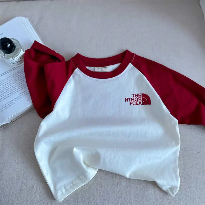 Boys Long Sleeve T-Shirt Cotton Kids Red Black Grey — feature 13