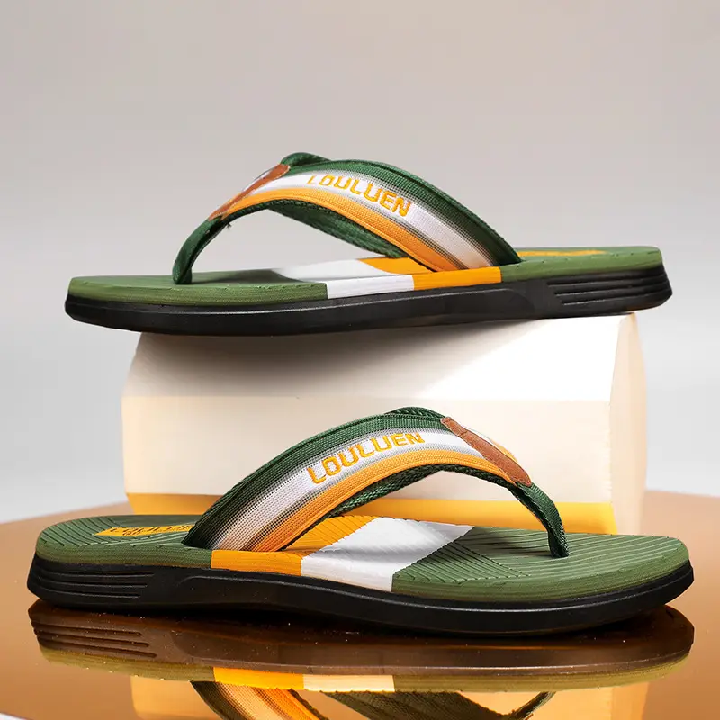 Flip-Flops Men's Trendy 2025 Summer New Fashion Outer Wear Beach Shoes Men's Outdoor Soft-Soled Comfortable Flip-Flops - Image 3