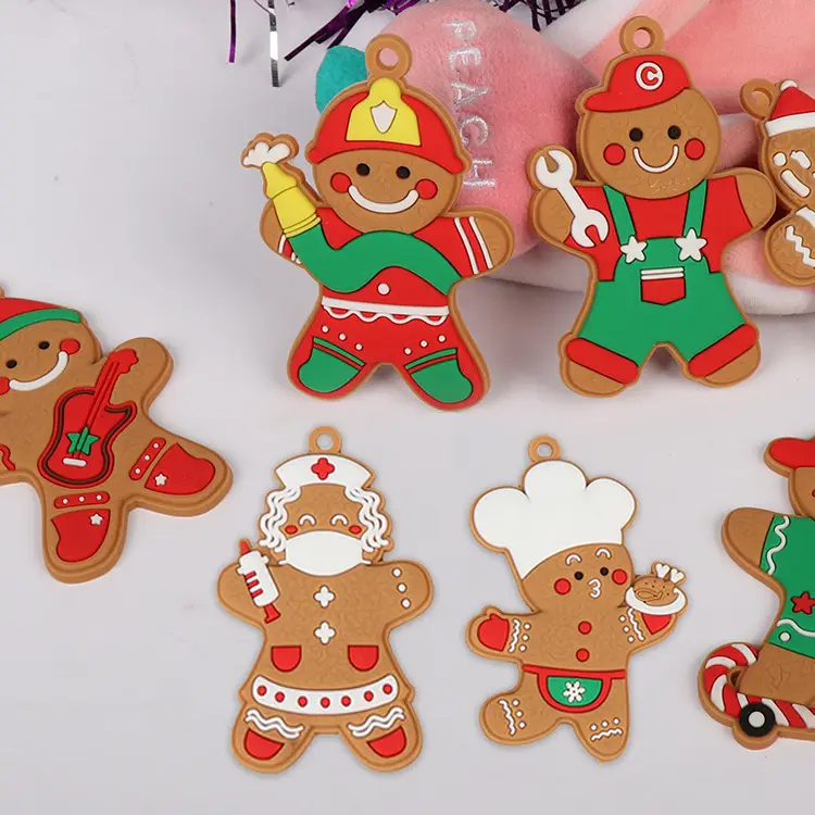 Gingerbread Man Christmas Pendant Set of 6 — feature 15