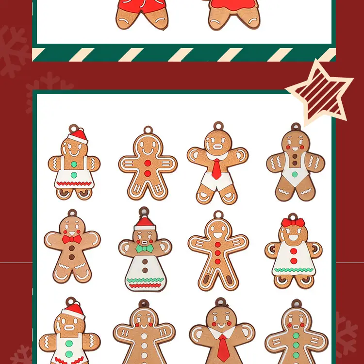 Gingerbread Man Christmas Pendant Set of 6 — feature 6