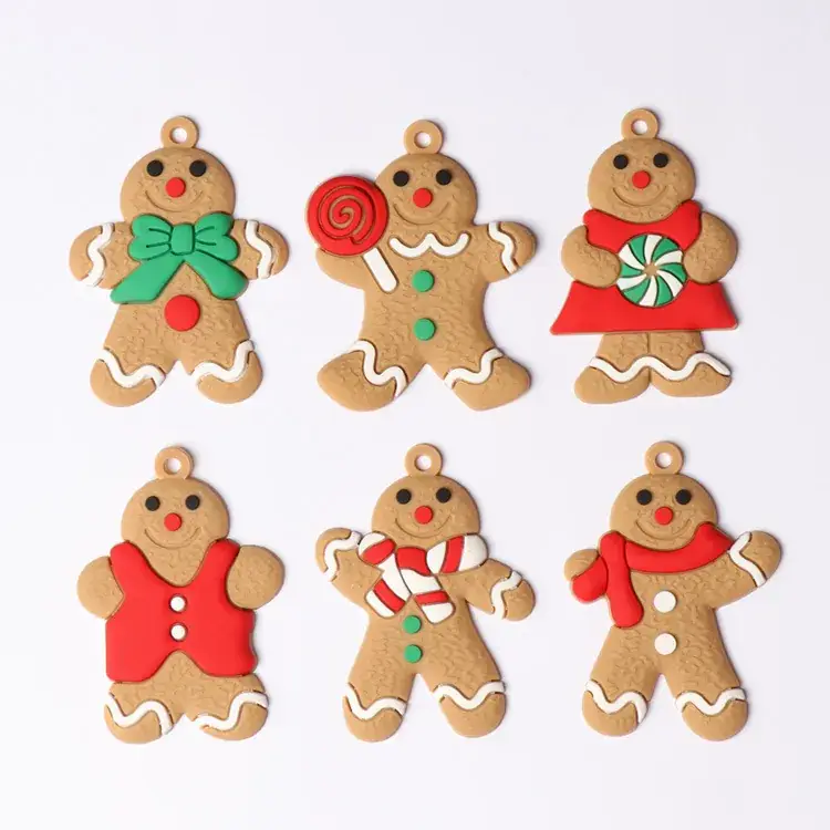 Gingerbread Man Christmas Pendant Set of 6