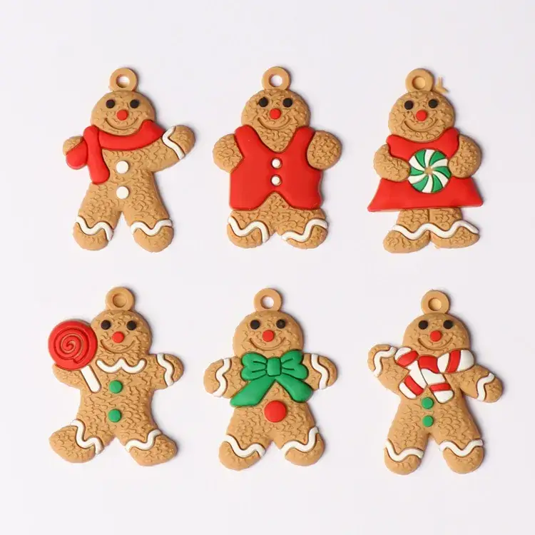 Gingerbread Man Christmas Pendant Set of 6