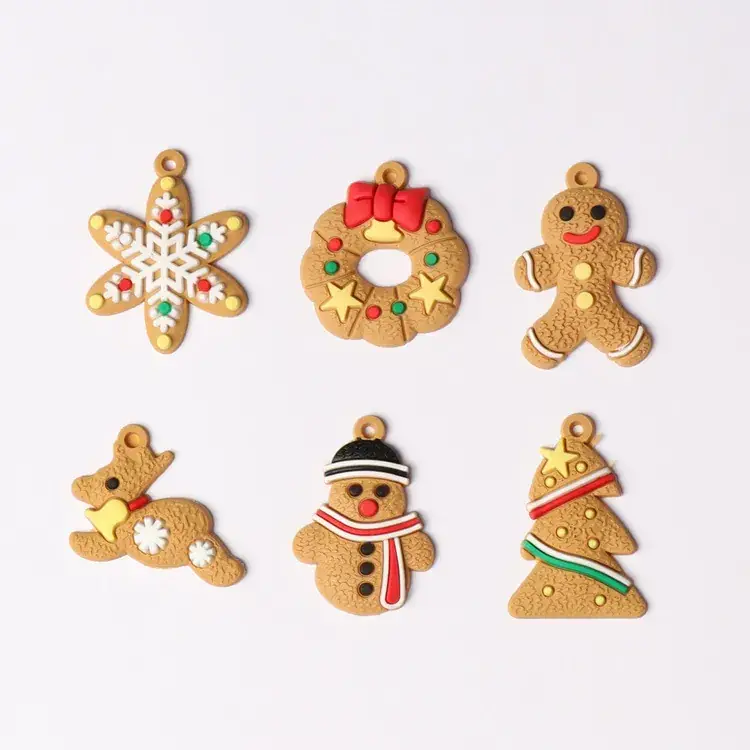 Gingerbread Man Christmas Pendant Set of 6