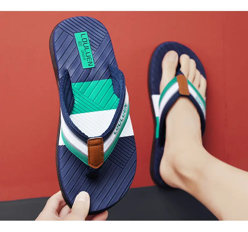 2025 Korean Style Green Orange Flip Flops for Men — feature 18