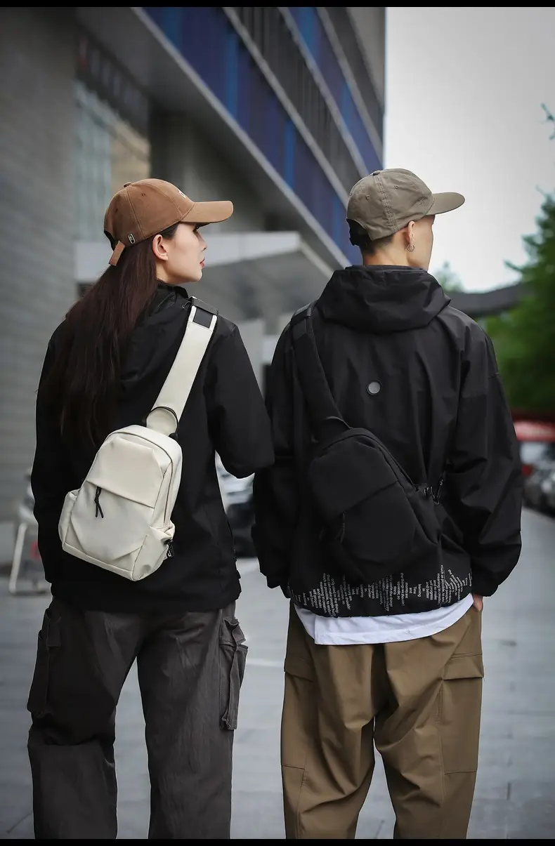 Men's White Chest Bag Shoulder Crossbody Style — feature 15