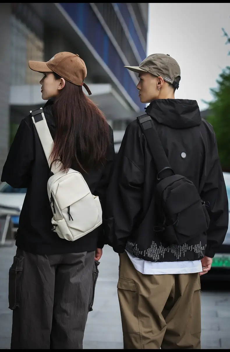 Men's White Chest Bag Shoulder Crossbody Style — feature 16
