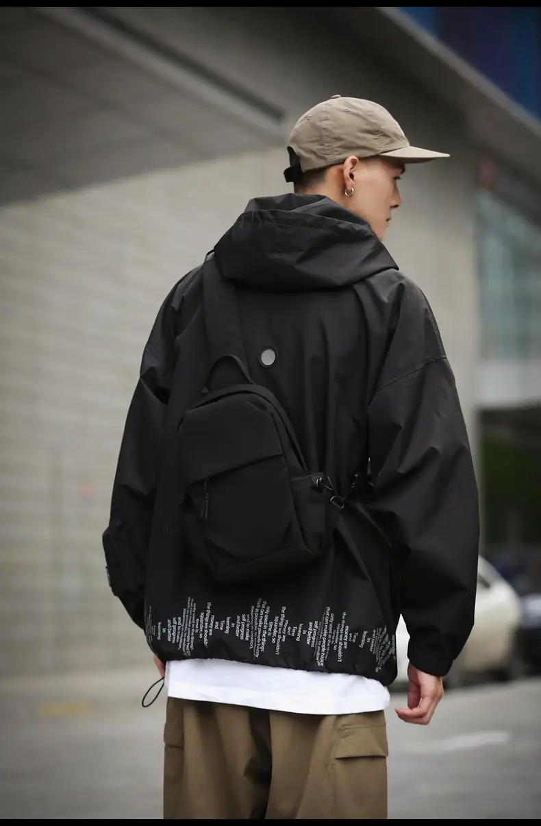 Men's White Chest Bag Shoulder Crossbody Style — feature 18