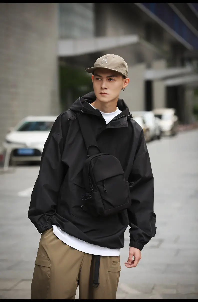 Men's White Chest Bag Shoulder Crossbody Style — feature 19