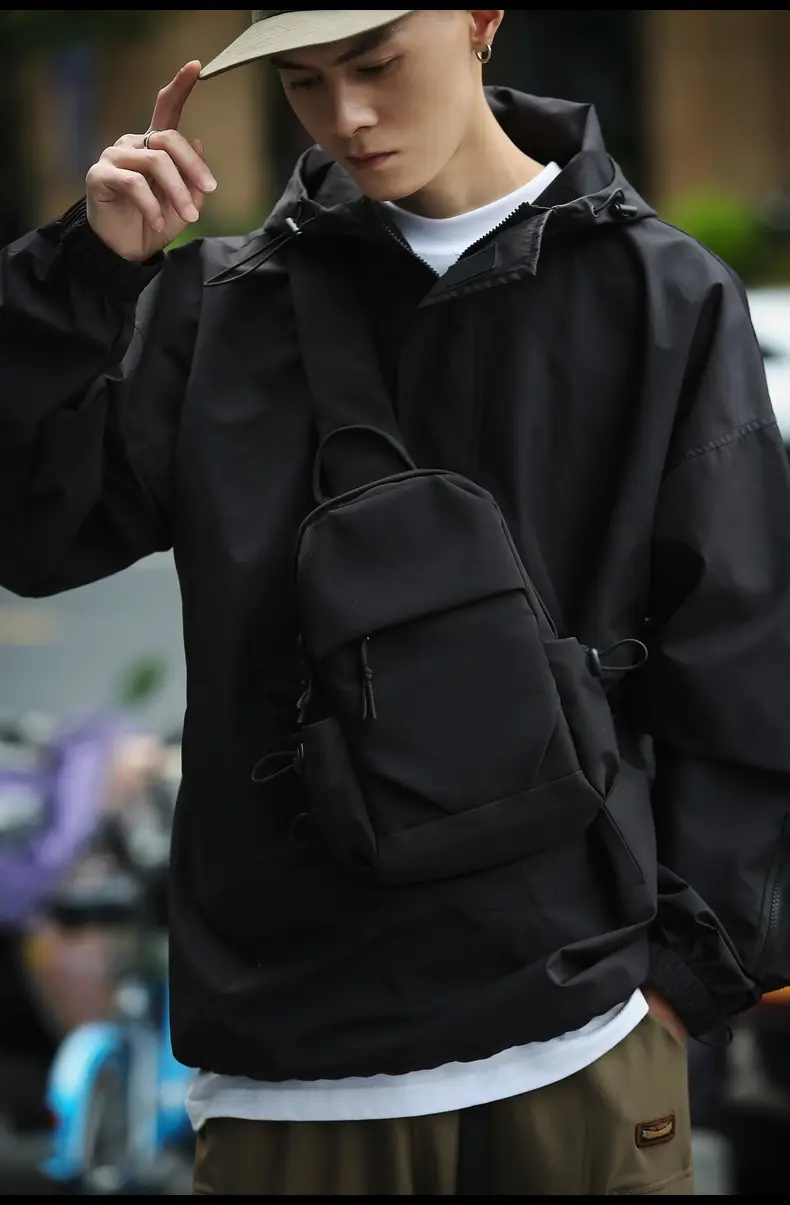 Men's White Chest Bag Shoulder Crossbody Style — feature 20