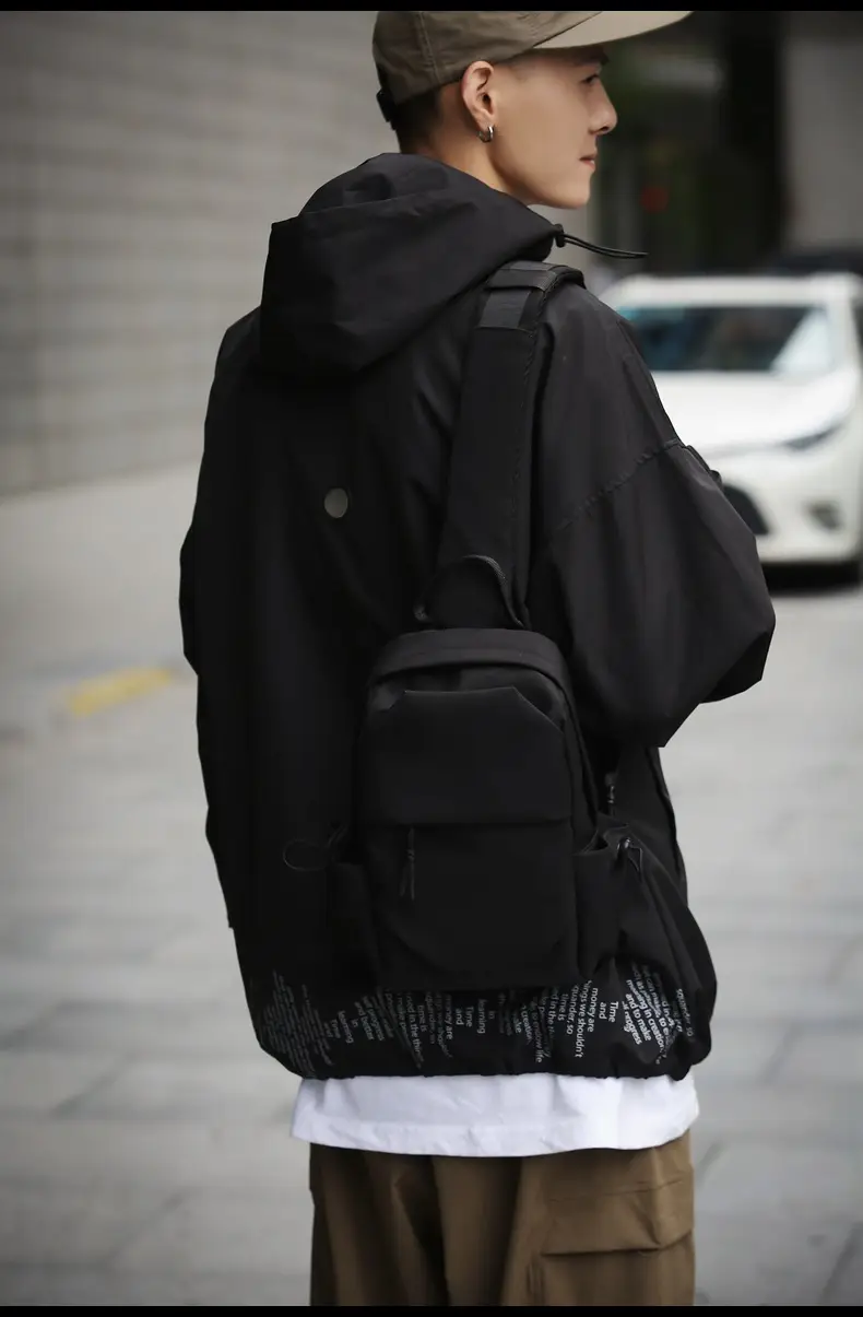 Men's White Chest Bag Shoulder Crossbody Style — feature 21