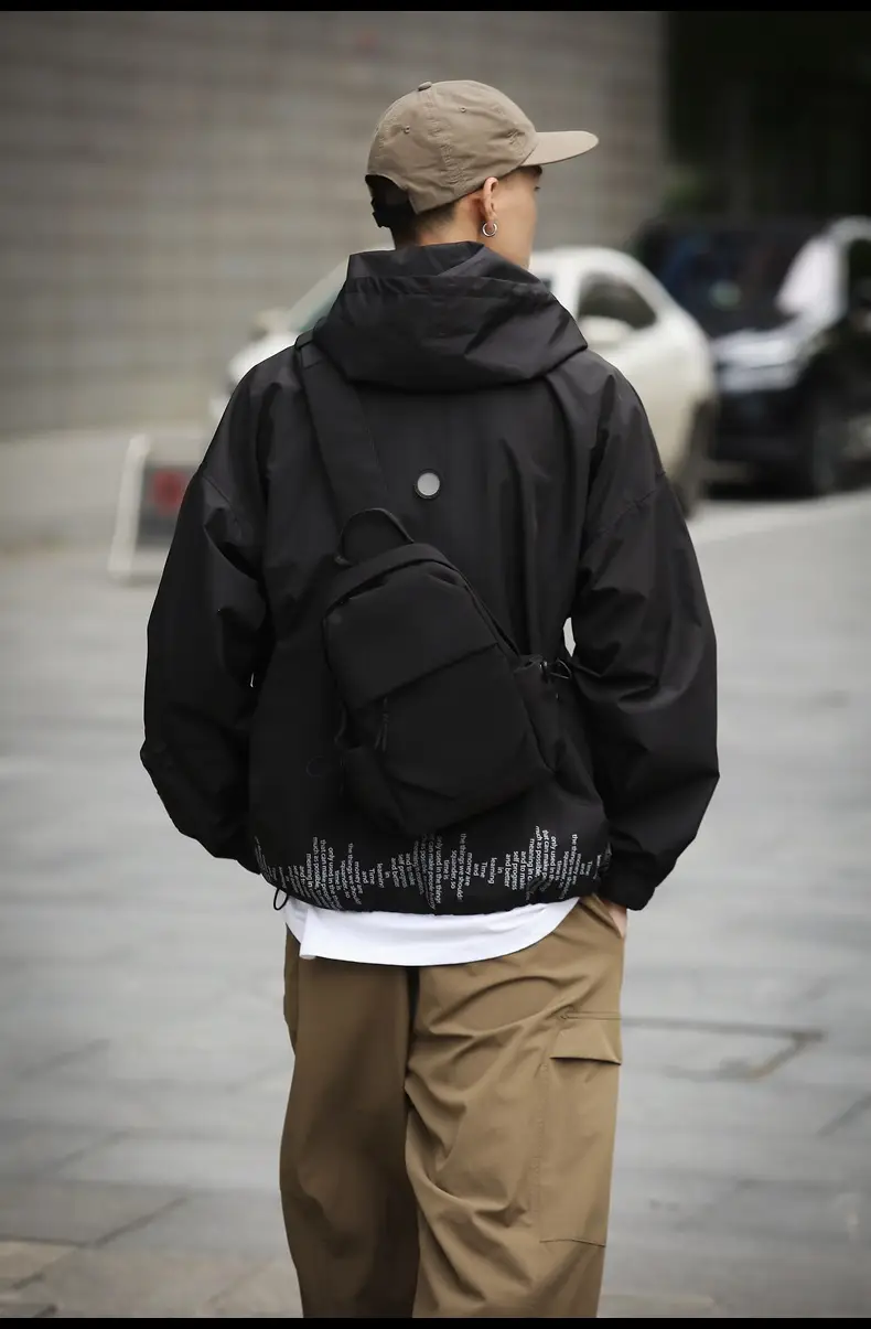 Men's White Chest Bag Shoulder Crossbody Style — feature 23