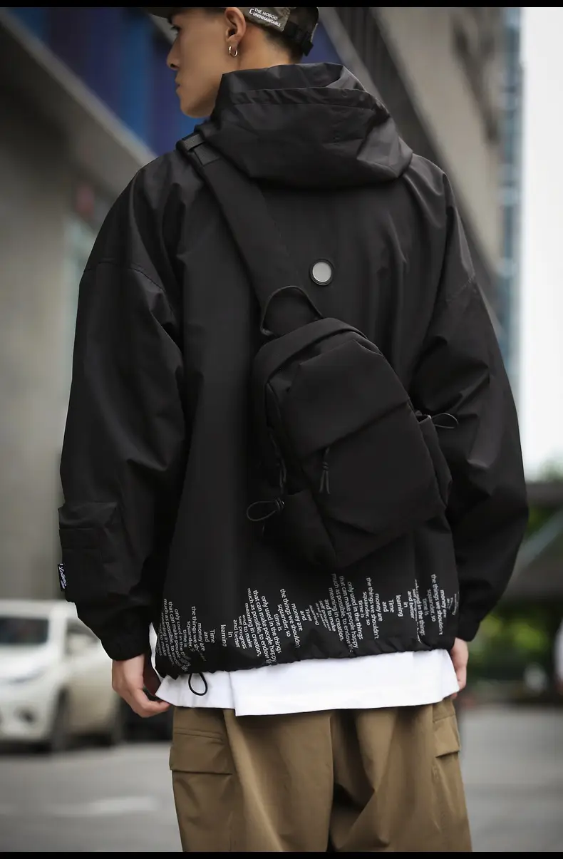 Men's White Chest Bag Shoulder Crossbody Style — feature 24
