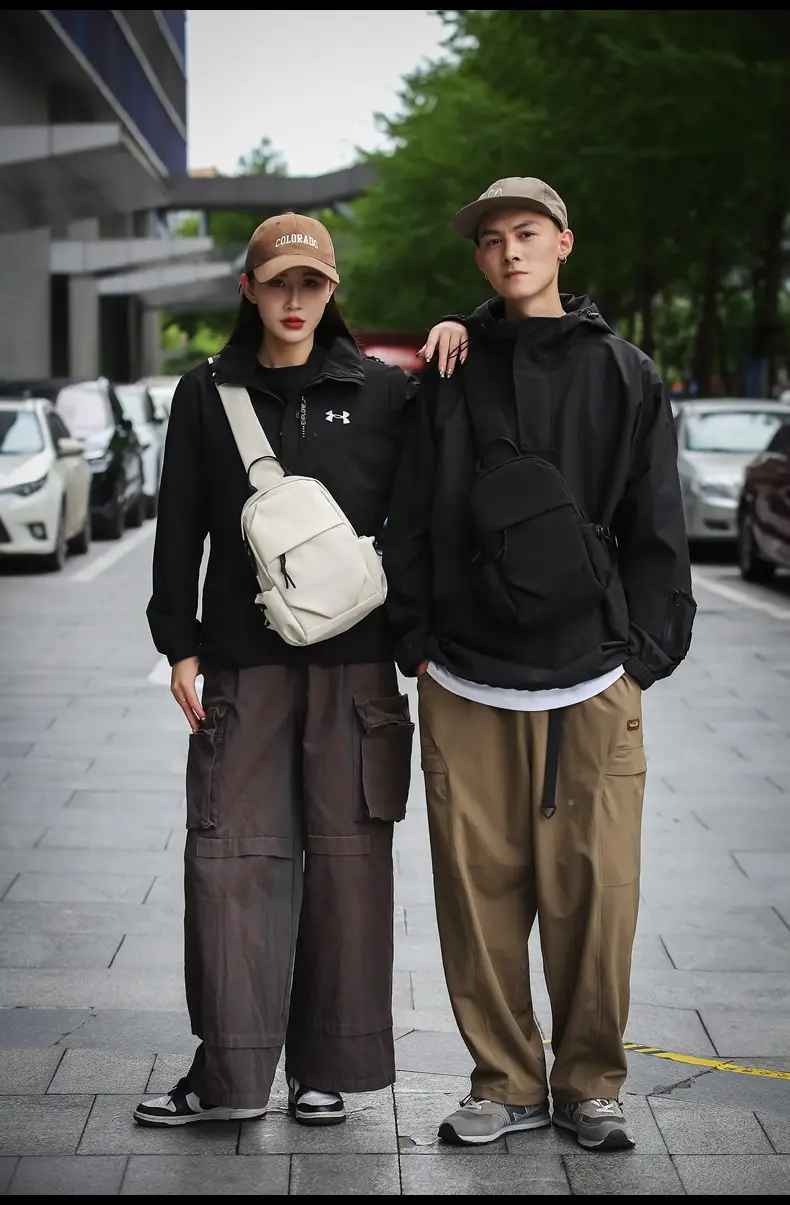 Men's White Chest Bag Shoulder Crossbody Style — feature 28