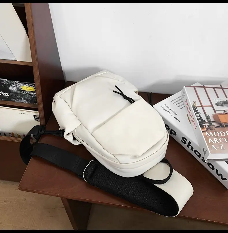 Men's White Chest Bag Shoulder Crossbody Style — feature 40