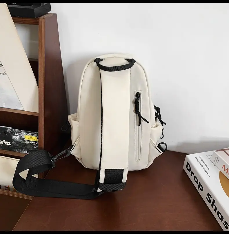Men's White Chest Bag Shoulder Crossbody Style — feature 42